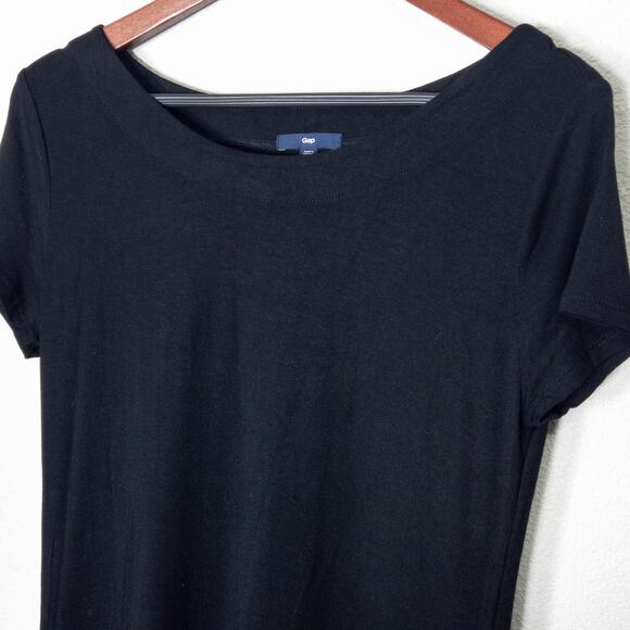 GAP Women’s Maxi Dress Black Gray Stripe Retro Softstripe Colorblock 90s Large - Picture 3 of 8